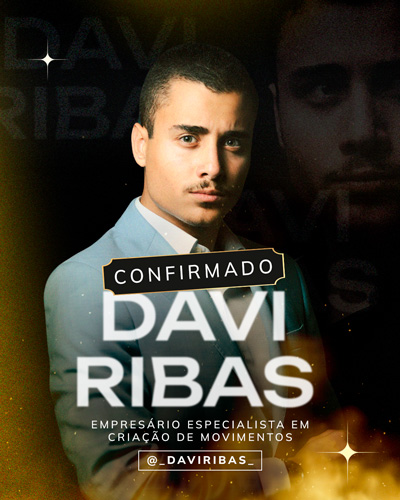 Davi Ribas, empresário especialista em criação de movimentos. Instagram @_daviribas_